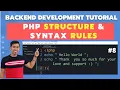 PHP Syntax Rules PHP Structure in Hindi PHP Tutorial in Hindi in 2020