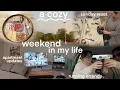 Lagu *cozy* weekend in my life 🧺🕯️🤎 library returns, sunday reset, apartment updates, + more