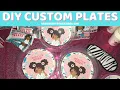 How to make Custom Party Plates Canva Tutorial DIY Custom Party Favors Dollar Tree Plates