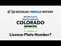 How to Use License Plate Lookup Colorado Colorado Plate Number Search