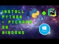 How to Download and Install Python and Pycharm Windows 10 Python for tutorial for beginners