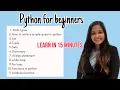 Python for Beginners Learn in 15 minutes Python 101