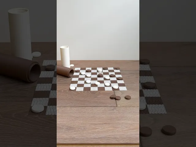 Roll, portable travel Chessboard, Checkers set. video thumbnail