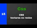 textarea no resize CSS Frontend Take it easy