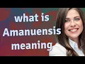Amanuensis meaning of Amanuensis