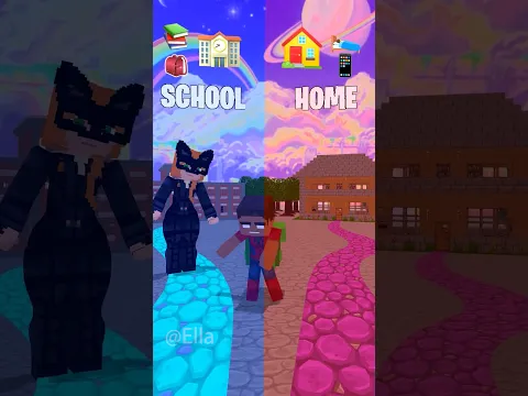 Home or School😂Spider Steve is wrong.. (Minecraft Marvel) #minecraft #memes #spiderman