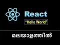 React JS Malayalam Tutorial - Part 2 Building Hello World