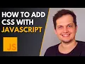 How to add CSS to a HTML element with JavaScript