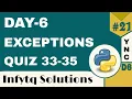 InfyTQ Programming Fundamentals Using Python Day 6 Exception Handling