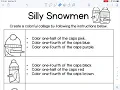 6th Grade Math Concepts - Silly Snowmen Coloring Sheet