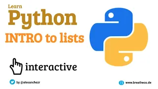 Introduction to Python List Exercises Tutorial Interactive