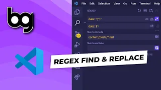 vscode regex find and replace