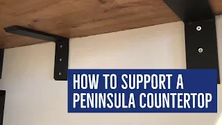 DIY How to Support a Butcher Block Peninsula Countertop