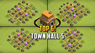 TOP 6 New Town Hall 5 TH5 Base Layout Copy Link 2025 Clash of Clans