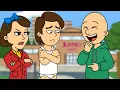 Classic Caillou WEARS Boris Clothes To School | GROUNDED