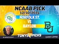 Norfolk St vs Baylor NCAAB Betting Odds Picks 25 Night Moves Show
