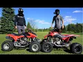 Honda TRX450r vs Honda 400ex The Ultimate Honda Quad Race