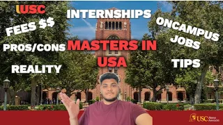 Masters in USA at USC Pros-Cons Jobs
