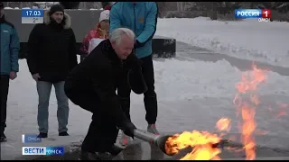 В Омске зажгли факельный огонь областной сельской спартакиады «Праздник Севера 2020»