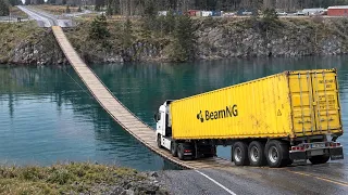 Cars vs Suspension Bridge Challenge #15 in BeamNG Drive!