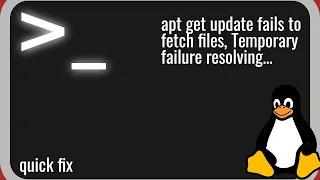apt get update fails to fetch files Temporary failure resolving error