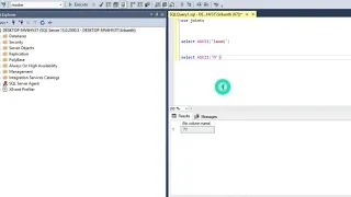 Ascii Function in sql Server Telugu Ascii Function in sql Telugu Sql Telugu