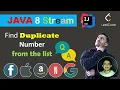 Leetcode Find Duplicate Number From List Java8 Stream Interview Question and Answers CodeMyth