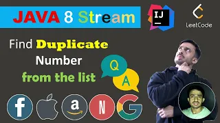 Leetcode Find Duplicate Number From List Java8 Stream Interview Question and Answers CodeMyth