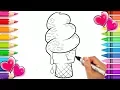 Ice Cream Cone Coloring Page with Real Rainbow Birt ay Sprinkles Ice Cream Coloring Book Easy