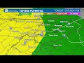 Weather forecast for Maryville TN and Knoxville TN tracking strong stroms on are Friday night