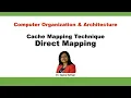 Direct Mapping Cache Memory Mapping Computer Organization and Architecture