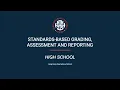 Standards based Grading Assessment and Reporting - HS Faculty Presentation