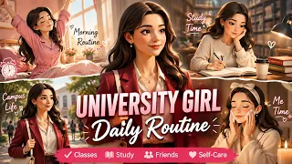 A Day in the Life of a University Girl Study Routine Campus Life Productivity