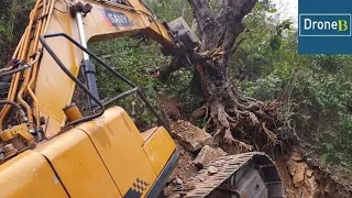 One After Another Tree Gets Rooted Out-Opening New Mountain Road for Rural Village