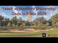 Teach at Stanford University Code in Place 2025