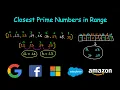 Closest Prime Numbers in Range Leetcode