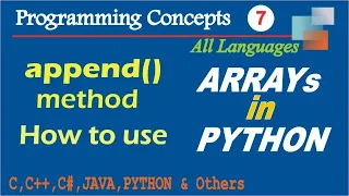 Append method in python programming in hindi append in array list in python