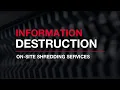 Watch your documents being destroyed PROSHRED Security Information destruction at your door