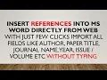 Best free reference manager for Word to import track references auto generate reference 2018