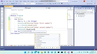 program for addition in vb net console application