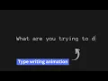 Create automatic Text Typewriting animation in HTML CSS