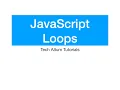 JavaScript Loops while do while For nested loops