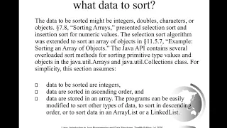 Daniel Liang Java Sections 23 1 and 23 2 Insertion Sort
