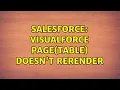 Salesforce Visualforce page table doesn t rerender