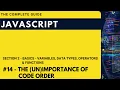 The Importance of code order in JavaScript Hindi JavaScript The Complete Guide