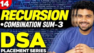 Ep14 - Combination Sum 3 Medium level Recursion Problem DSA Codes available in description