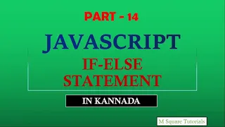If-else Statement JavaScript Tutorial for Beginners in Kannada