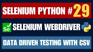 Selenium Python Data Driven Testing with CSV