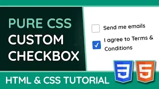 How to Create a Custom Checkbox with PURE CSS - HTML CSS Tutorial Web Design