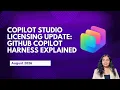 Copilot Studio Licensing Update GitHub Copilot Harness Explained